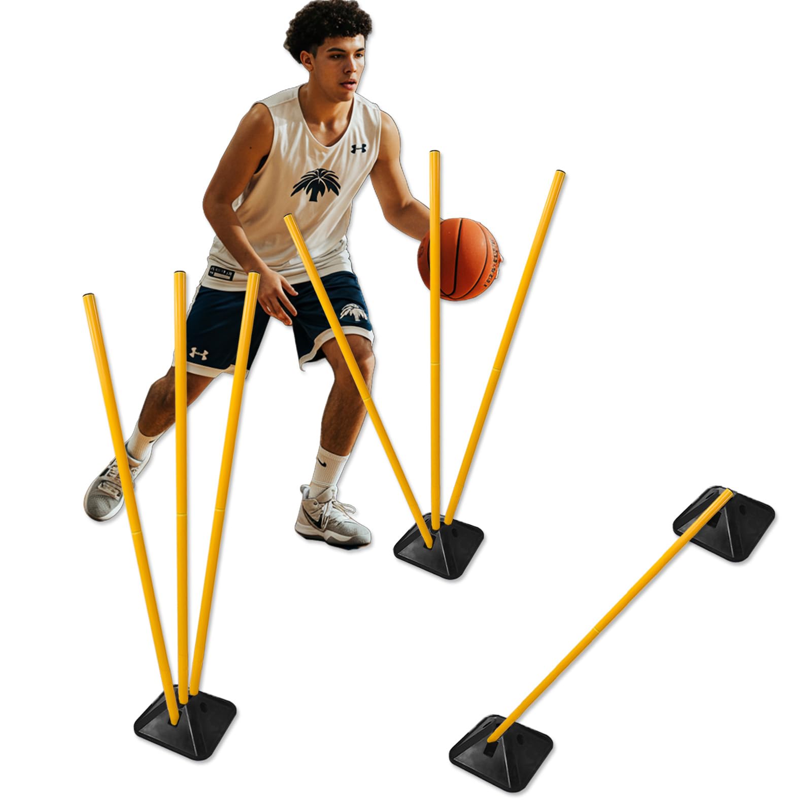 AKABIKE Defender Dummy Agility Pole - Simulate Defender Training Equipment for Basketball, Soccer, Football