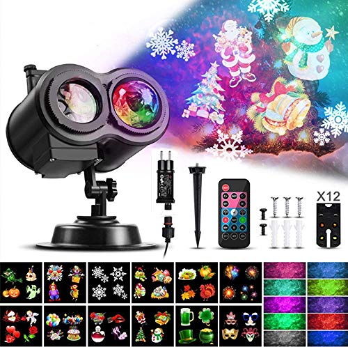 Lichterkette Weihnachten, Projektor Lichter Weihnachten Projektor Lampe LED Landschaftslicht Kunststoff schwarz Wasserdicht Weihnachten Theme Party