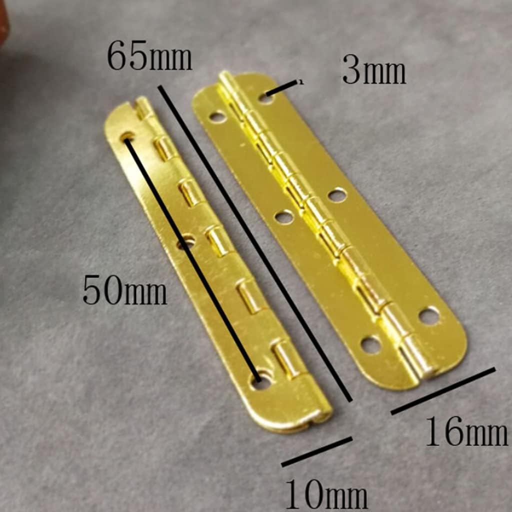 180度ゴールデンヒンジ、アンティーク長方形小型ヒンジキャビネットハードウェアアクセサリーヒンジの50個/セット