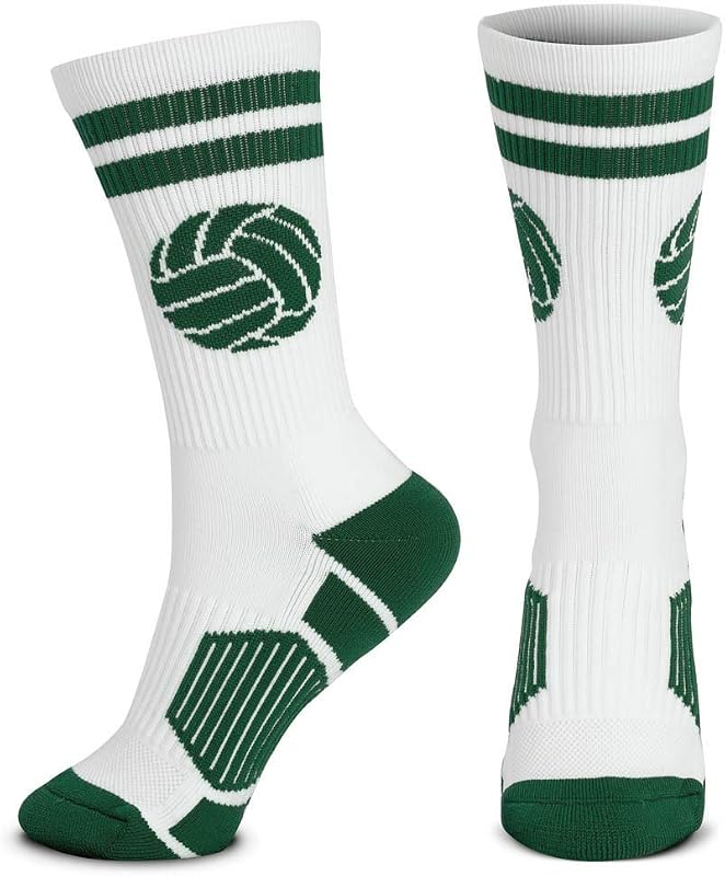 Volleyball Socks - Cushioned Mid-Calf Crew - Classic Ball