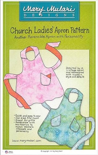 Mary's Productions Mary Mulari Church Ladies Delantal Ptrn MaryMularisChurchLadiesDelantal, talla única, blanco