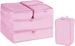 PATIKIL 6 Set Packing Cube Travel Storage Bags Packing Luggage Organizer Bag Waterproof Clothing Laundry Bag Shoe Bag for Suitcases Travel Accessories, Purple