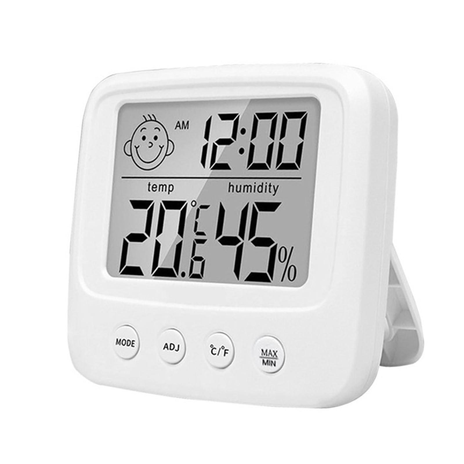 Sensor de Temperatura y Humedad con Pantalla LCD Digital electrónica, termómetro, higrómetro, retroiluminación, estación meteorológica para Interiores, Reloj, E0828, sin luz