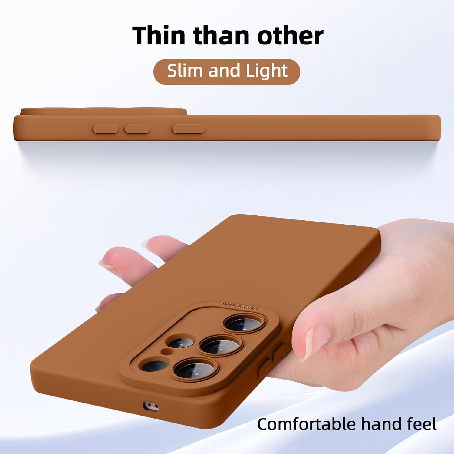 for Samsung Galaxy S25 Ultra Case.Soft TPU Phone Cover Matte Back Protective.Slim Light Thin Case for Galaxy S25 Ultra. (Brown, S25 Ultra) - Image 6