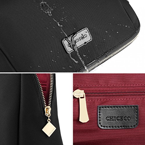Chiceco Large Cosmetic Zipper Pouch Clutch Makeup Bag Travel Waterproof Toiletry Bags For Women-Black… #TOP2