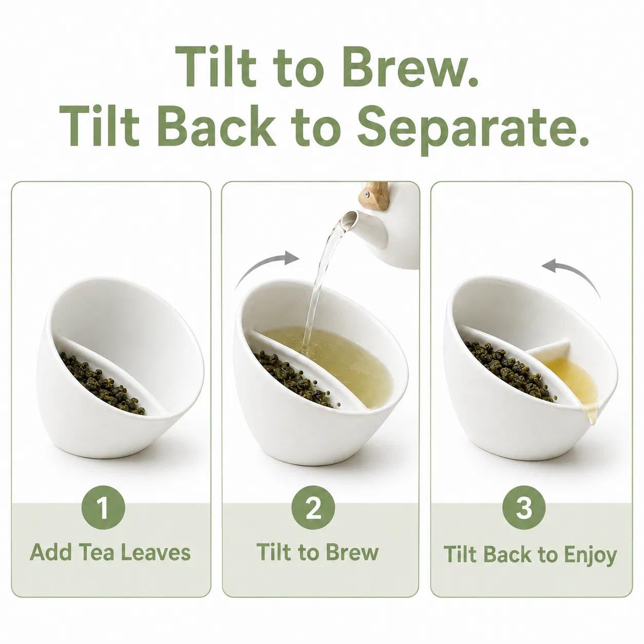 Tazza da tè con infusore, in ceramica, 30 ml, filtro integrato per foglie sfuse, filtro separatore integrato, lavabile in lavastoviglie per casa e ufficio e birra monodose