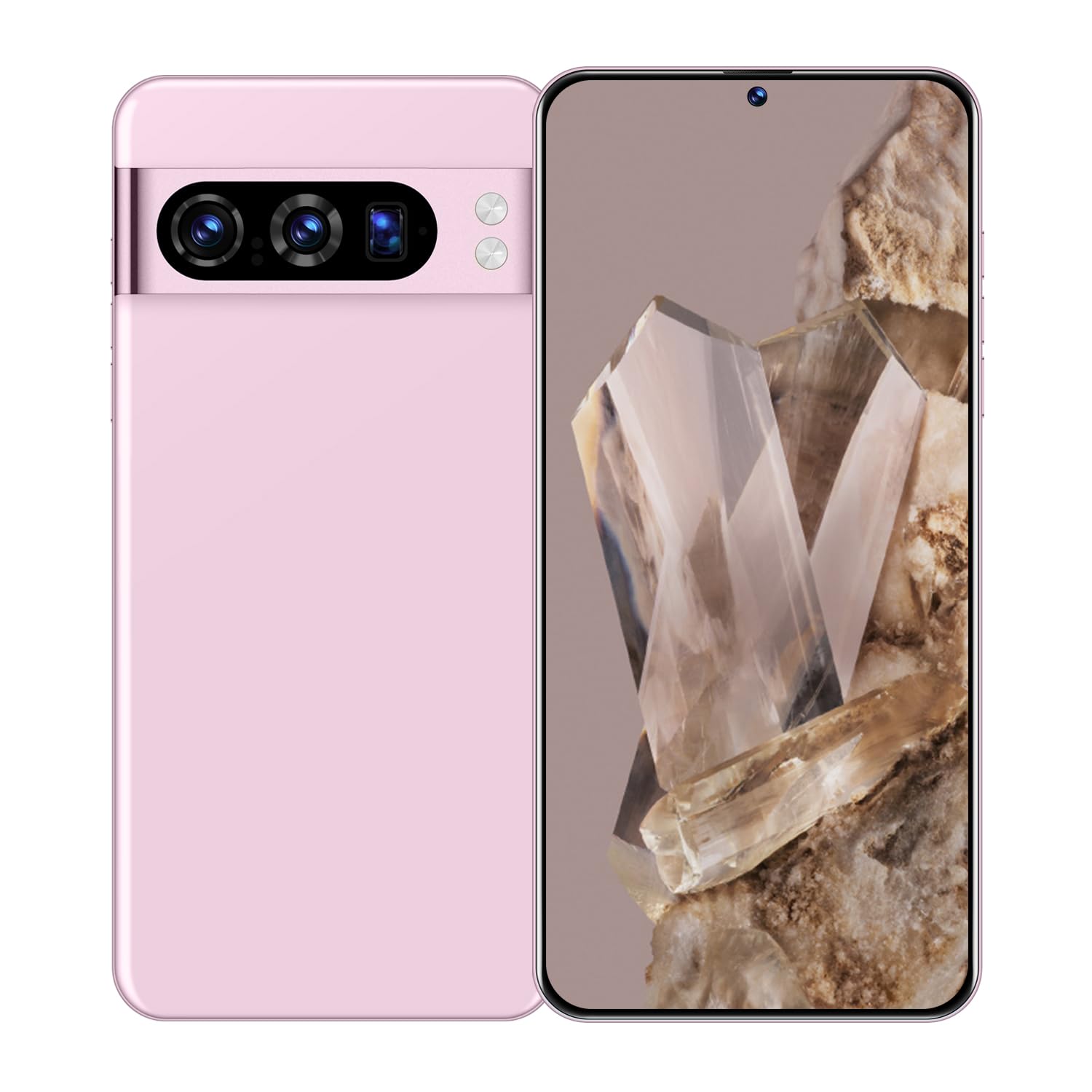 Unlocked Cellphone Pixel 8 PRO Smartphone Android 13 Unlocked Phone with 6.8-inch Display/ 108MP+48MP Camera/Dual SIM/8GB+256GB/6800mAh/FACE ID/Fingerprint/5G Mobile Phone (Pink)