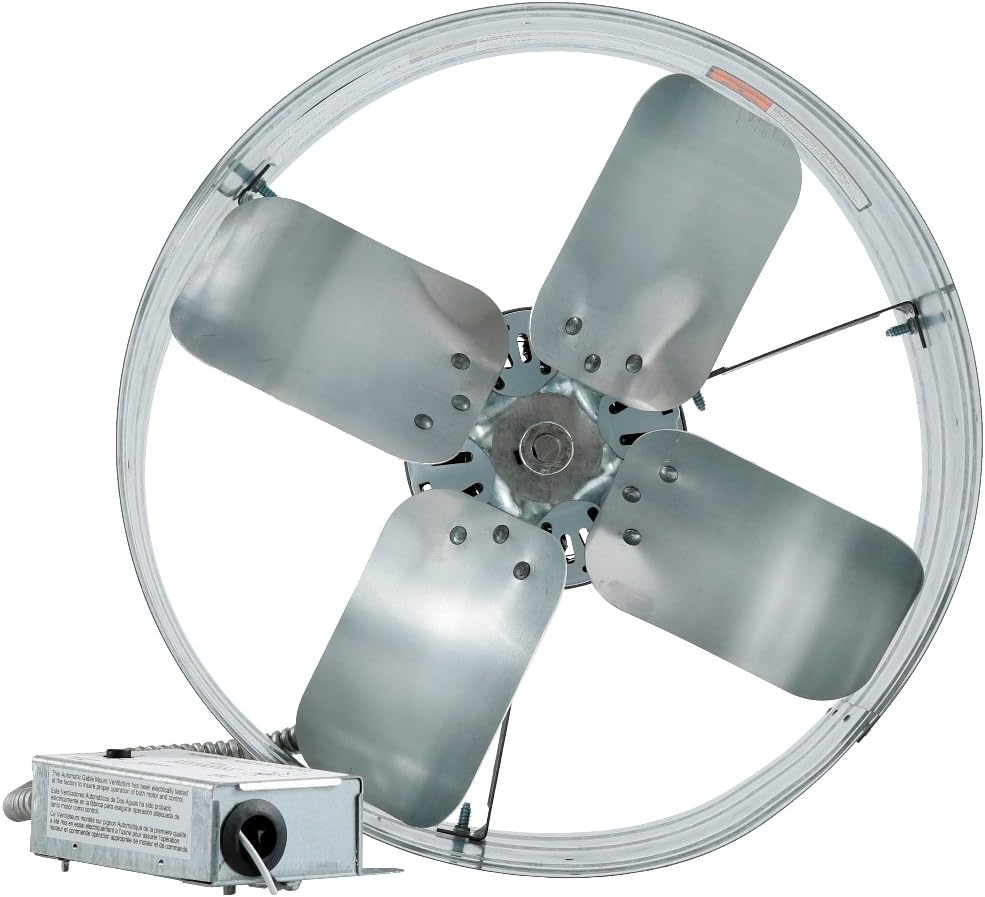 iLIVING Newest Automatic Gable Mount Attic Ventilator Fan with