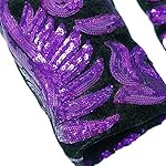 GONSIDA Men's Fashion Velvet Sequins Blazer Floral Pattern Party Prom Suit Jacket