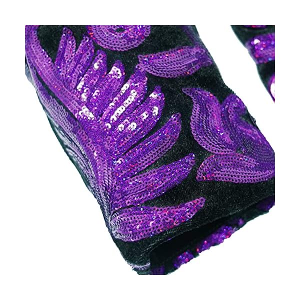 GONSIDA Men's Fashion Velvet Sequins Blazer Floral Pattern Party Prom Suit Jacket