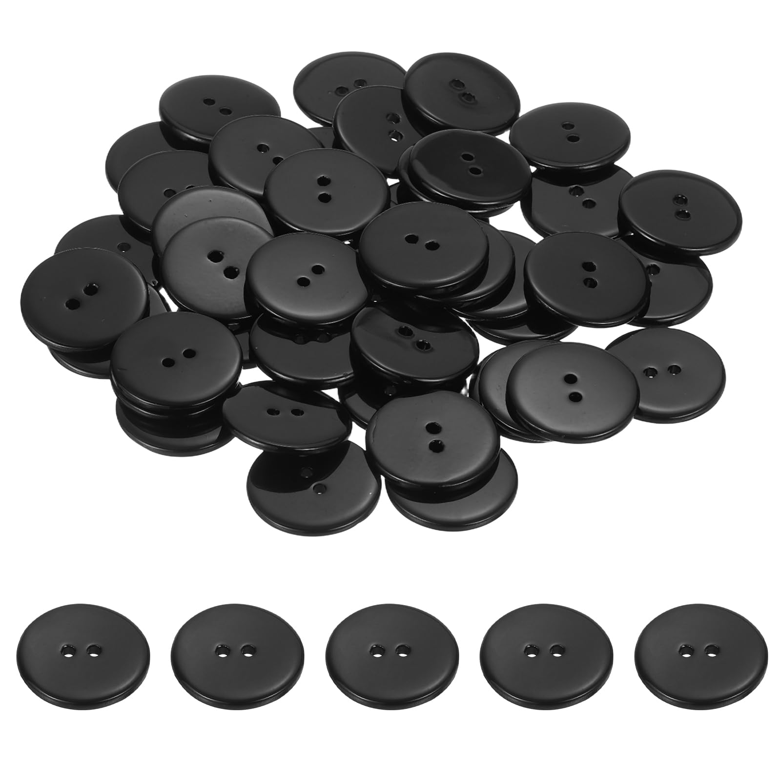 PATIKIL 50 Pcs 25mm Mother of Pearl Buttons
