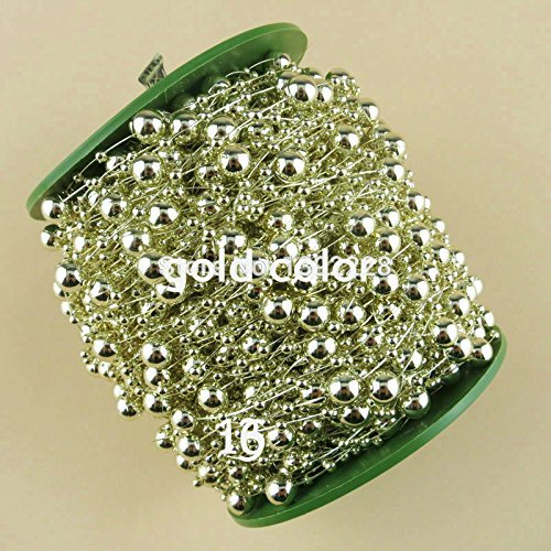 Craft Beaded Trims Pearl Plastic Beads Chain Garland Ttrimming Wedding Fishing Line Table Hall Candles Vases Cake Stands Flower Craft Decoration Accessory 8mm X 3mm 1 yard 1 Pcs (16)