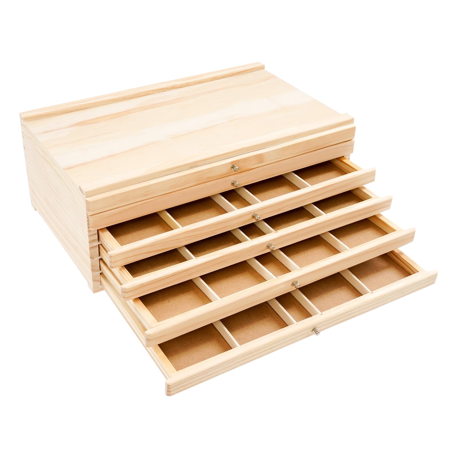 Caja de almacenamiento de artistas, caja de almacenamiento portátil para artistas, 6 cajones, para aulas, salas de estudio, estudios de arte y oficinas, 40 x 25,5 x 15,2 cm