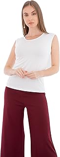 CARINA Womens leeveless Crew Neck Top