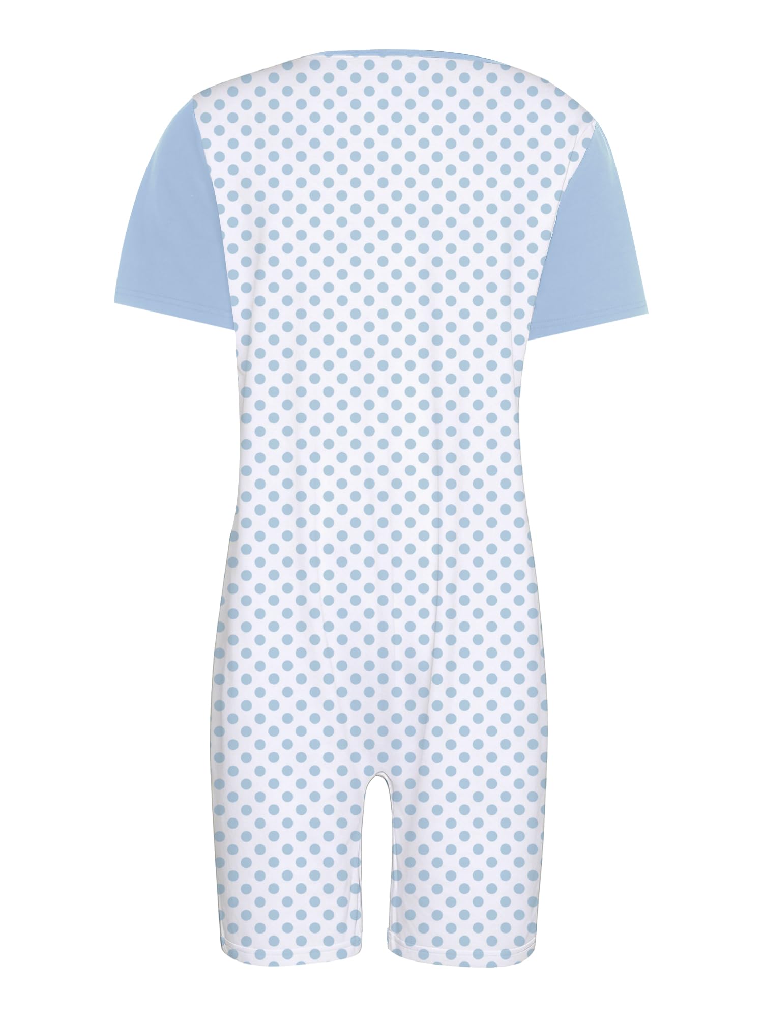 Sxiwei Combinaison Alzheimer Femme Manches Courtes Grenouillère Personnes Âgées Alzheimer Pyjama Body Combishort