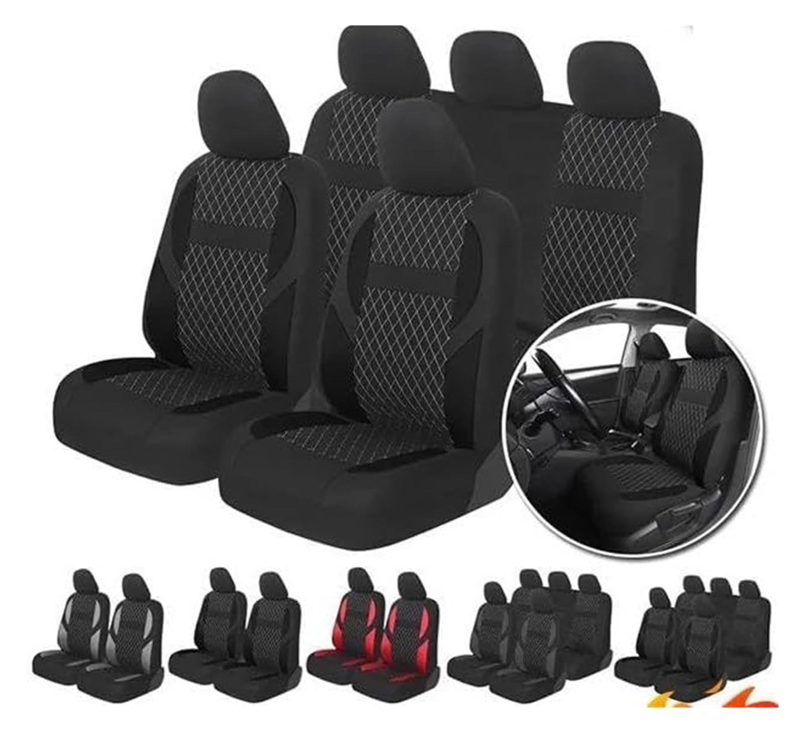 coprisedili anteriori Per VW Per Golf 4 Set Seggiolini Auto Maggior Parte Degli Accessori Interni Supporto Cuscino Coprisedile Protettivo