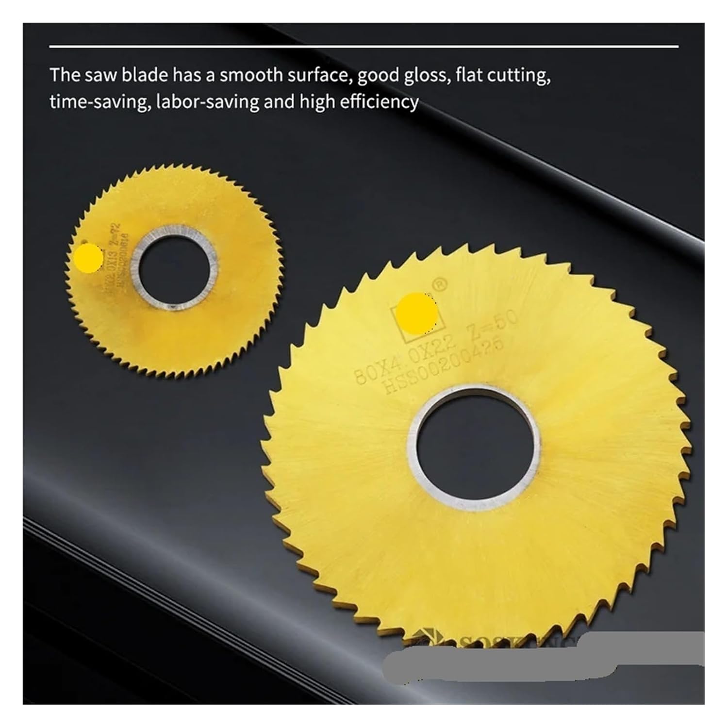 1pcs 75mm-80mm High Speed Steel Circular Saw Blade Notch Milling Cobalt-containing Titanium Plated Outer Diameter(80x22x50T,5.0mm)