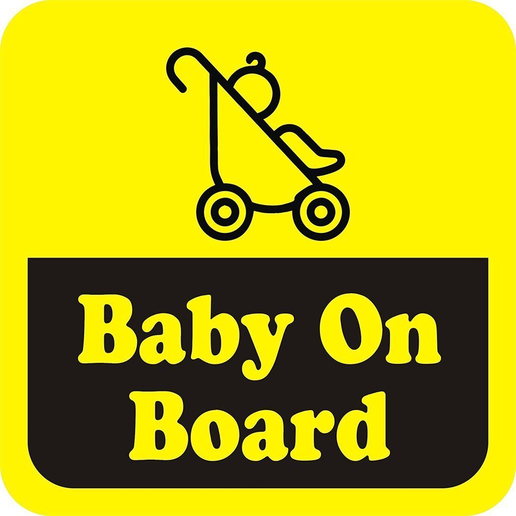 SamritikaVentures Baby On Board, Bold Black, Half Black, Windows, Car Stickers (BUY 2 GET 1 FREE)