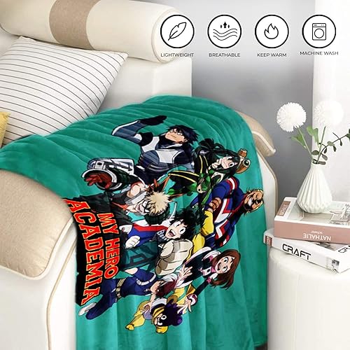 Miniatura 9 de Just Funky My Hero Academia Shoto Todoroki - Manta de forro polar, 45 x 60 pulgadas, decoración de sofá de cama, MHA, manta de anime, con licencia