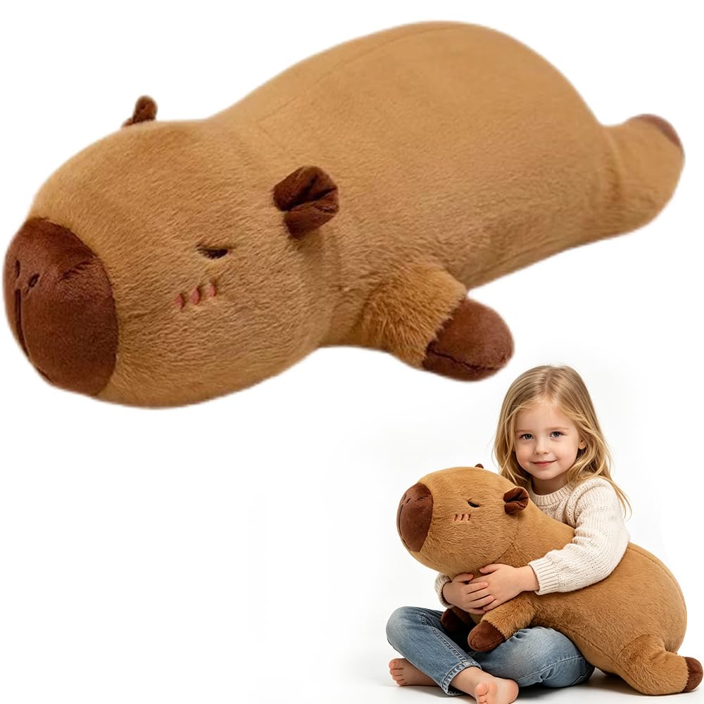 NKFBEV 70CM Capybara Plush Toy, Ultra Soft Capybara Stuffed Animal, Cute Squishy Capybara Plush Pillow, Realistic Capybaras Soft Doll for All Ages Kid Teen Adult Companion Healing Hugs Stress Relief