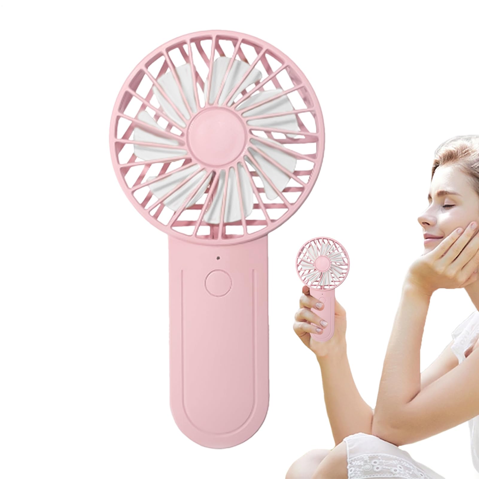 Ventilador portátil USB de 3 velocidades con gancho y batería recargable de 1200mAh