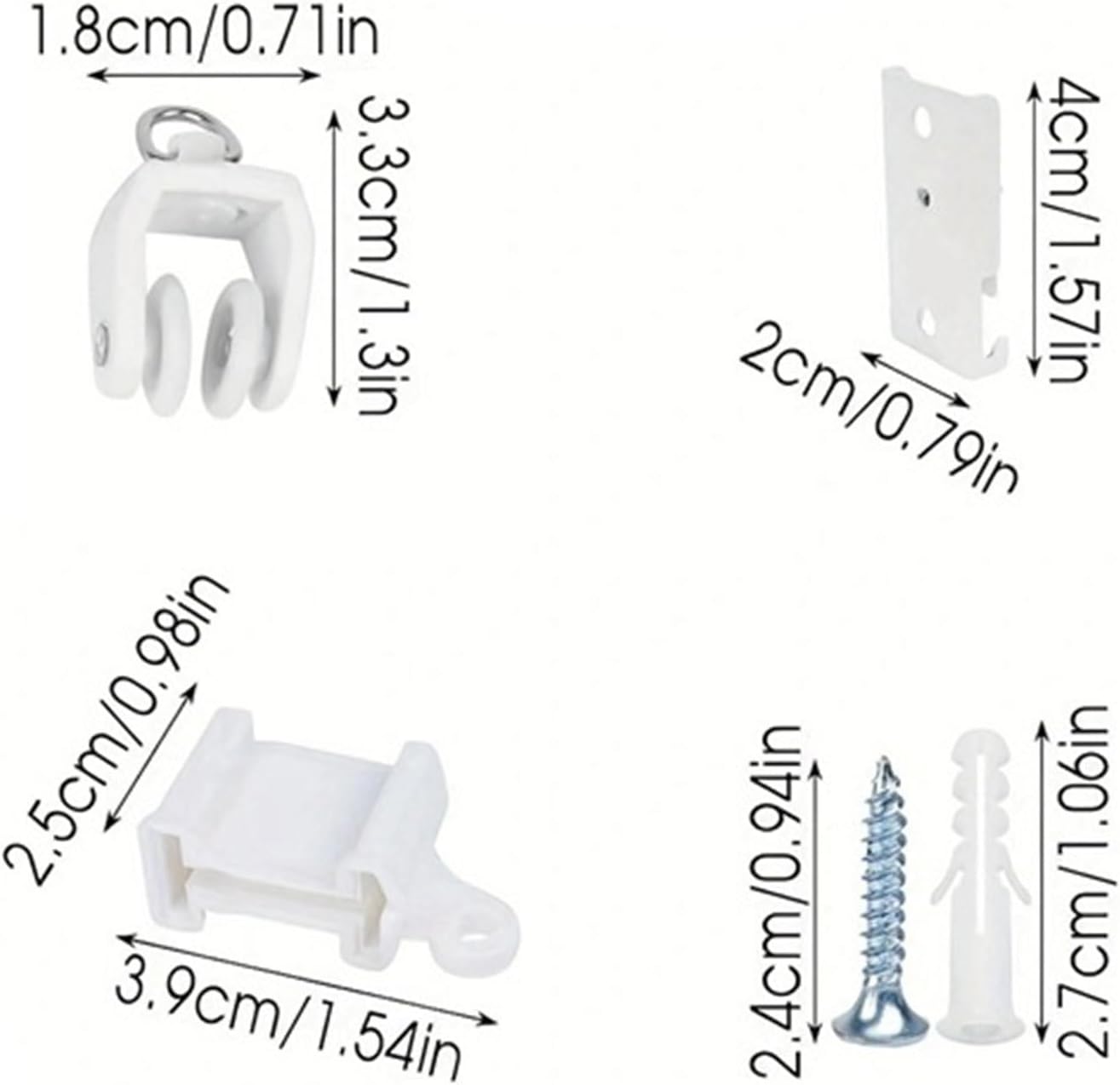 5 Meter Ceiling Curtain Guide Track with Rollers and Brackets Set Curtain Rails Kits for Drapery Hanging