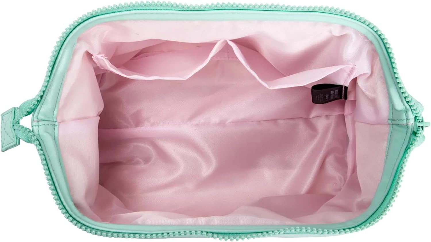 Impressions Vanity Hello Kitty and Friends Vacay Cosmetic Pouch for Women, Vacation Print Artwork Travel Makeup Bag Organizer with 2 Inner Pocket, Metal Zipper Faux Leather Handheld Purse (MInt) - Image 7