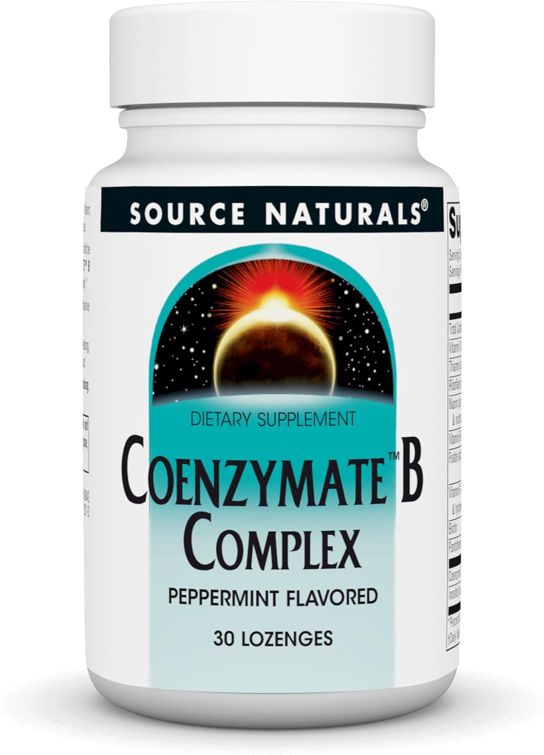 Source Naturals Coenzymate B Complex - Peppermint Flavor That Melts in Mouth - B Vitamins - 120 Lozenges