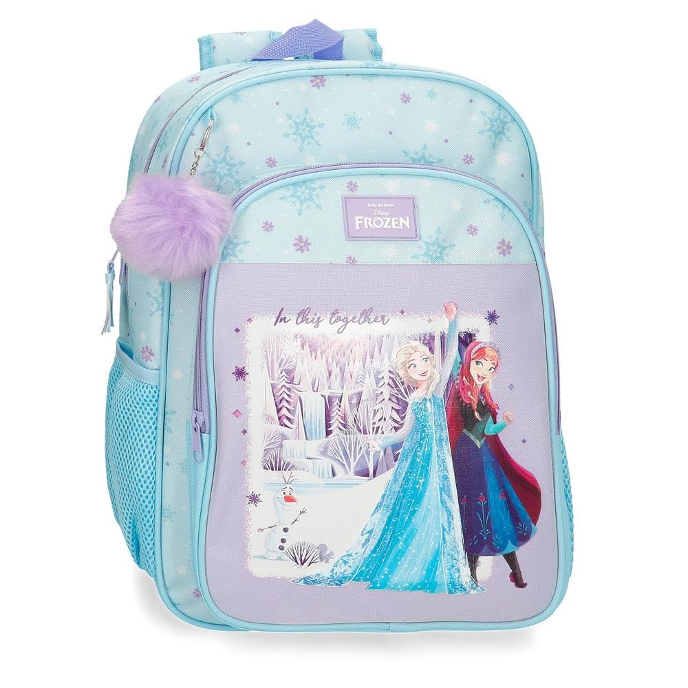 Disney Joumma Frozen In This Together Mochila Escolar Adaptable a Carro Lila 30x40x13 cm Polyester 15,6L