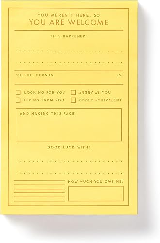Brass Monkey 9780735370708 You Are Welcome Memo Pad, Yellow, 3.5 x 5.5 inches: 1