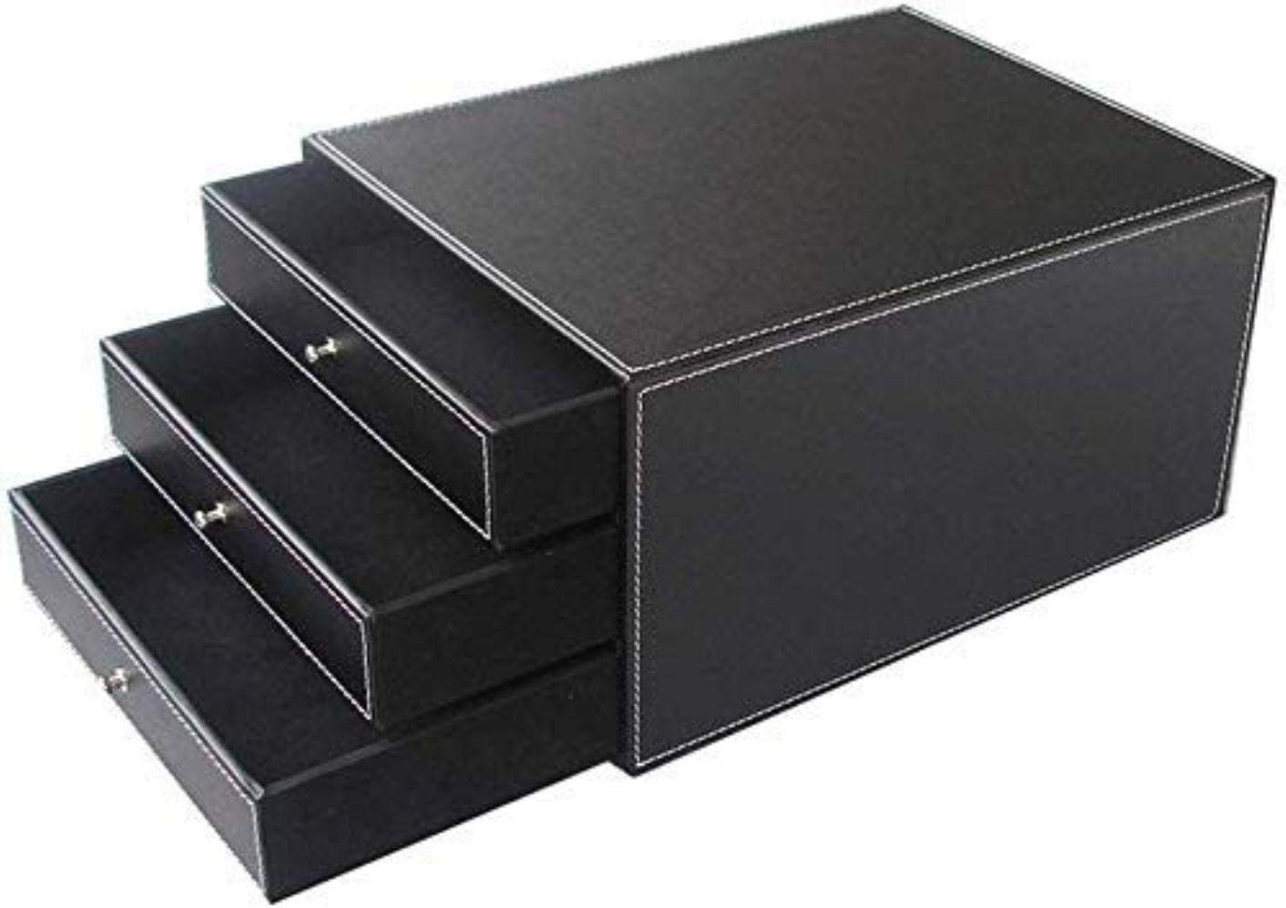 Multifunctal Black & Brown File Cabinet con 3 Ders le Desktop Office Sto Rack per documenti e forniture Slish e pratico Büro Aktenschrank