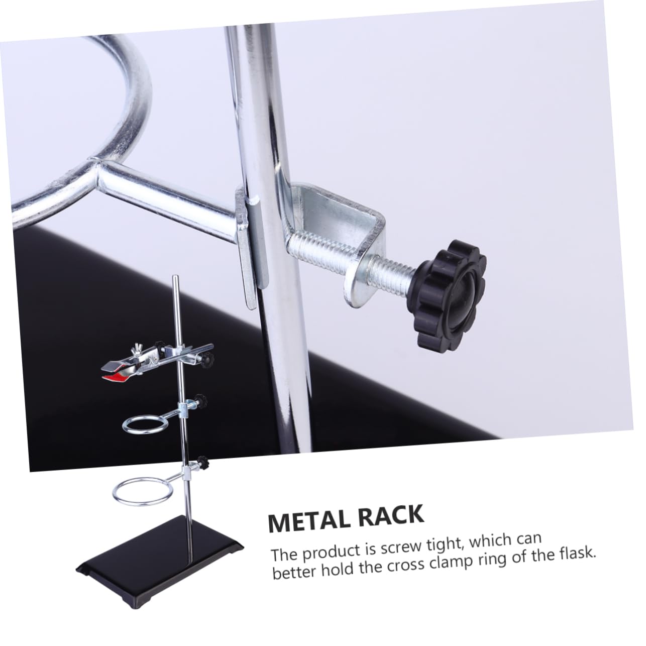 Supporto per Reazioni Chimiche Supporto per Strumenti e Provette Base Stabile in Ferro per Laboratorio Chimico e Esperimenti di Laboratorio