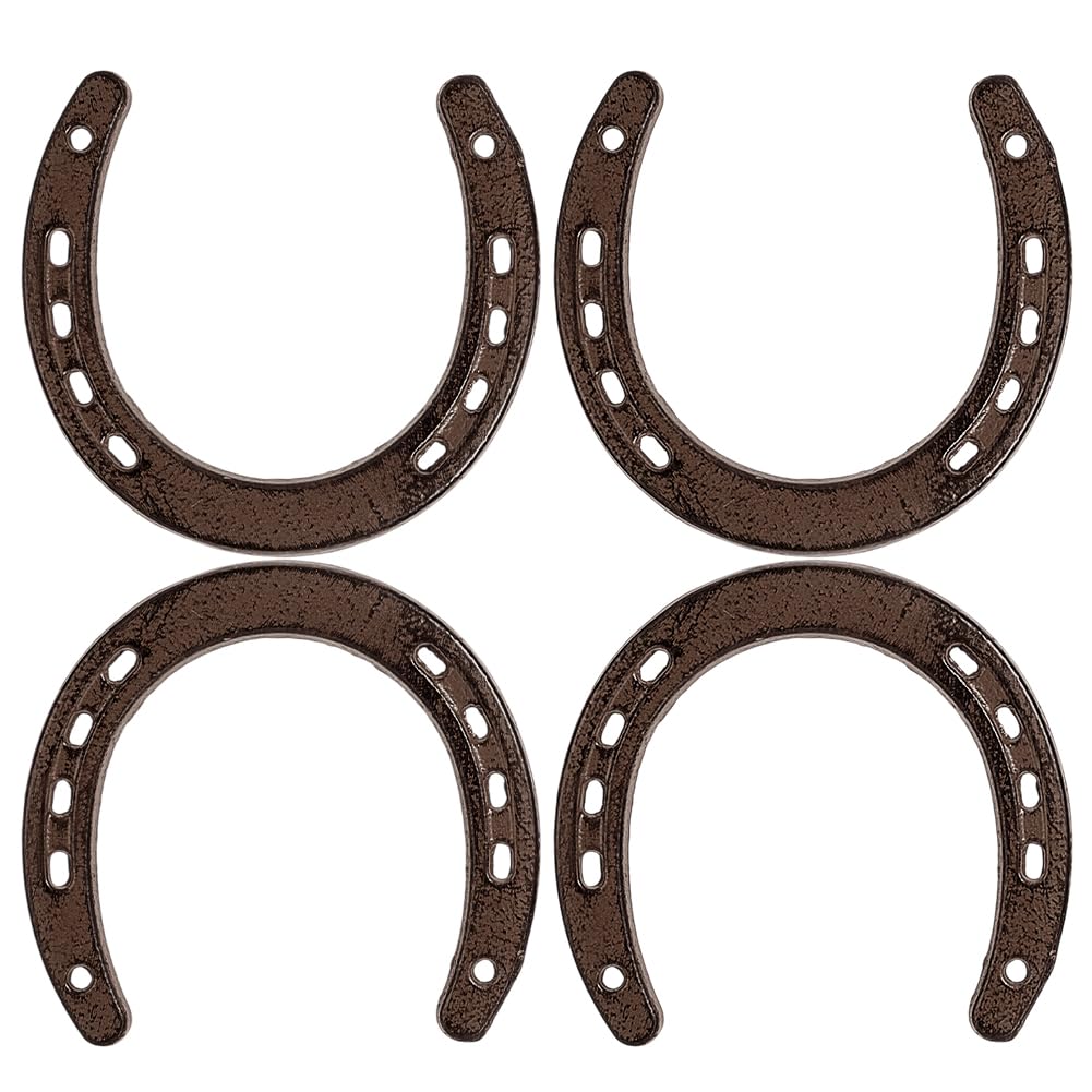 PH PandaHall 4pz Ferro di Cavallo in Ghisa da Appendere Ferro di Cavallo in Metallo Vintage 11x11.5cm per Bar Ringraziamento Regalo di Inaugurazione Della Casa, Antico Bronzo