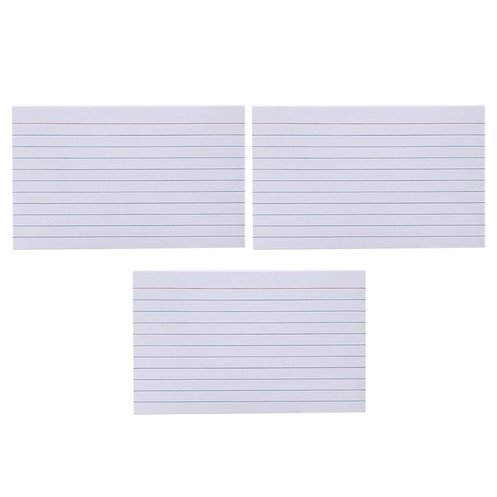 SHERCHPRY Fiches Bristol Lignées Recto-Verso 3 X 5 Pouces Papier Résistant Lot de 600 Cartes Blanches pour Prise de Notes Révision et Organisation Scolaire et Bureau