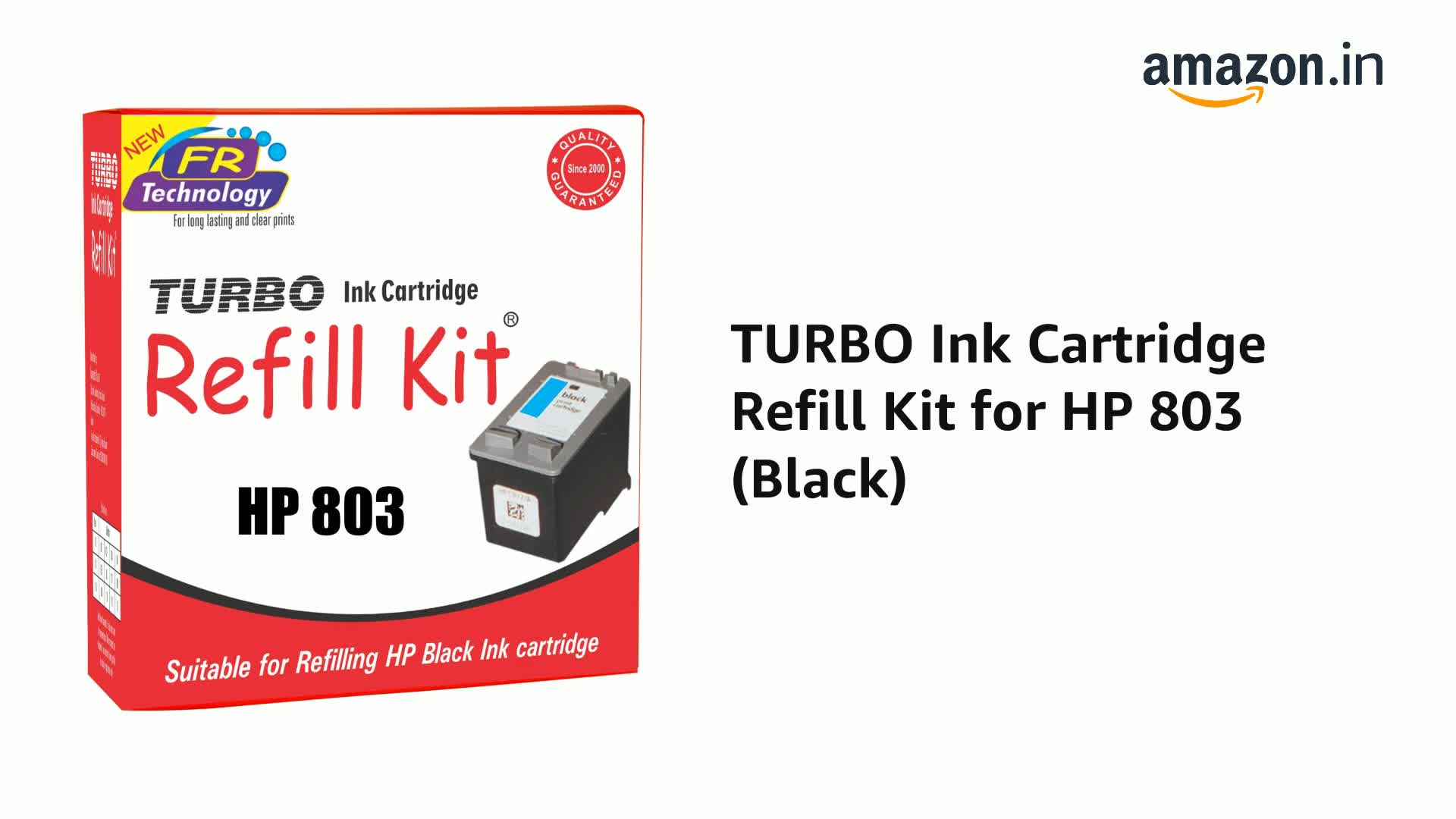 hp 803 black ink cartridge refill kit price