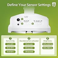 Vista 3 de Philips - Luces de seguridad solar de 3600LM, luces LED impermeables regulables de 5000K con sensor de movimiento para exteriores, 3 cabezales