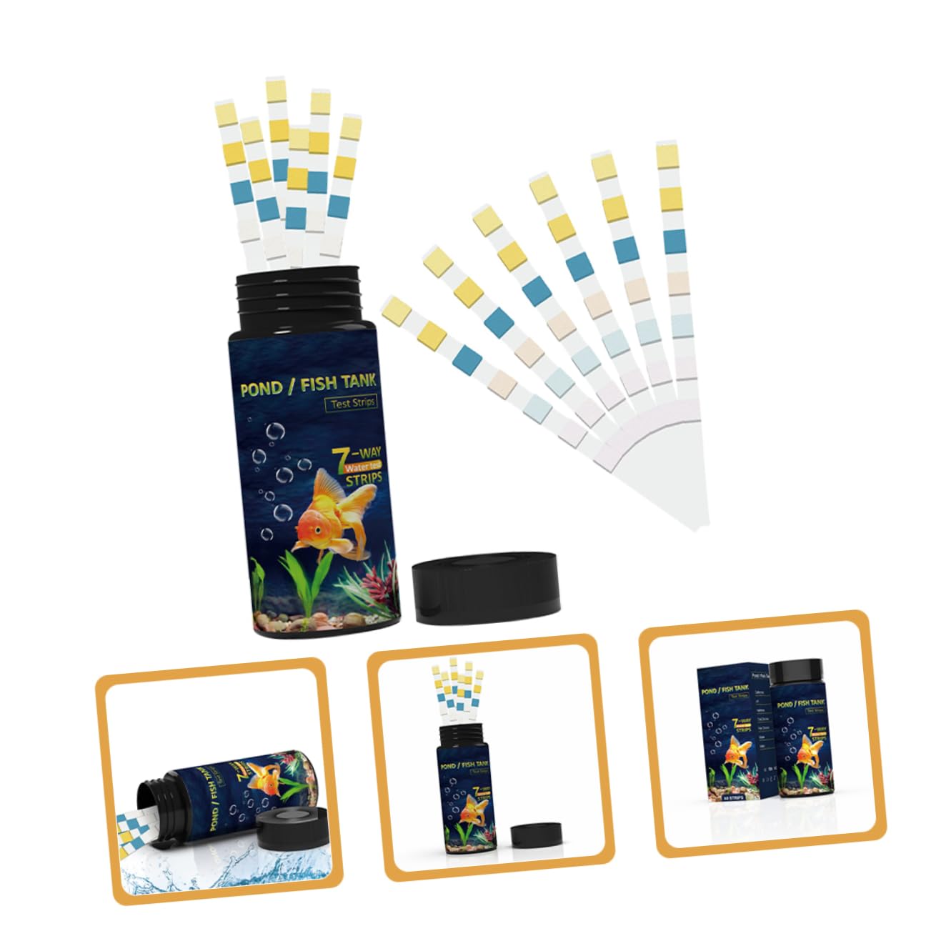 PRETYZOOM 5 Sätze Teststreifen Für Die Wasserqualität Pool Teststreifen Testen Fisch Erkennung Für Poolwasser Tank Wassertest-set Für Aquarien Tester Für Wasser Pvc 50 Stück * 5