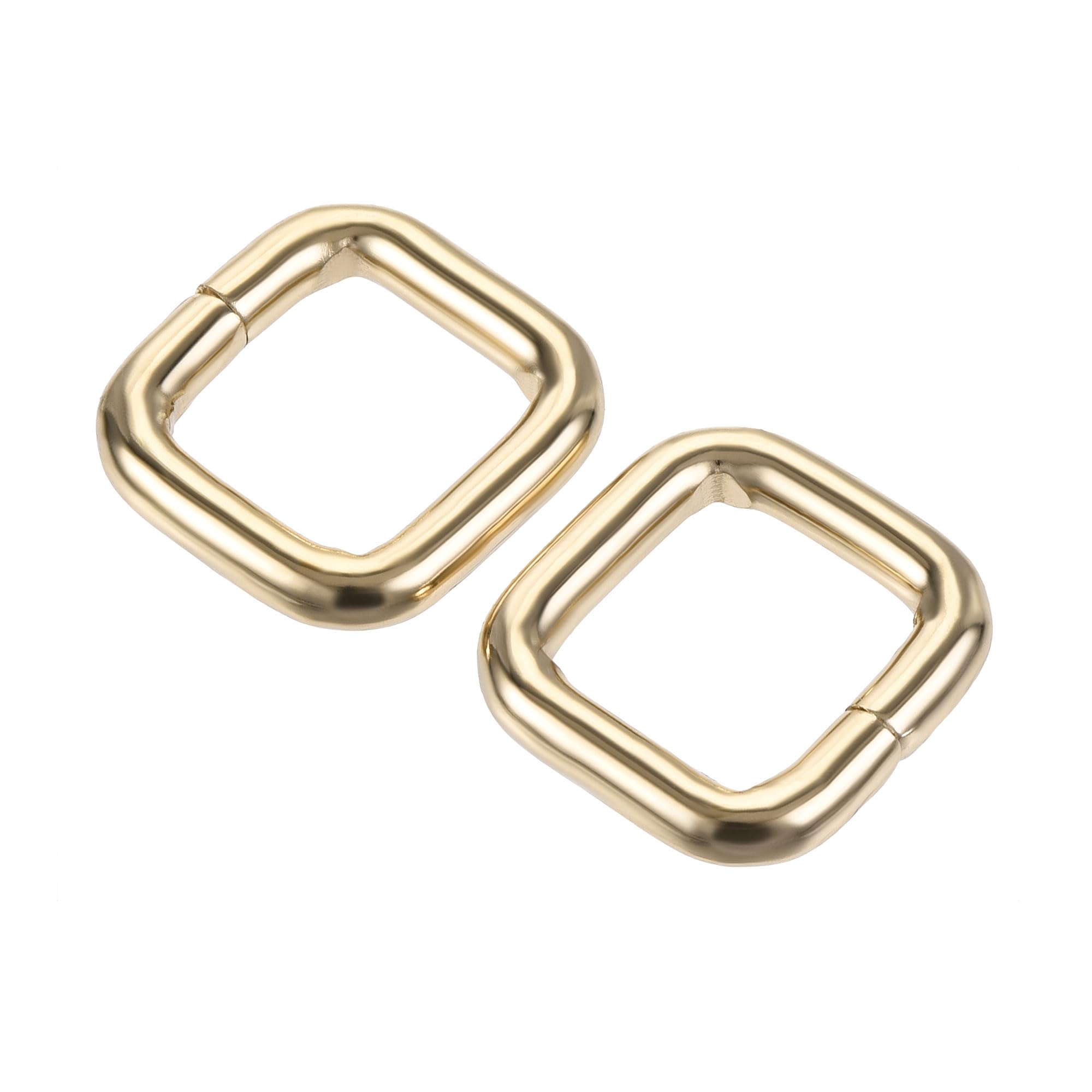 Sourcing Map Hebillas De Anillo Rectangulares De Metal, Hebillas Cuadradas Para Correas, Accesorios De Cinturón Para Bolsas Y Bolsos Hechos A Mano, Negro, 1" X 3/4