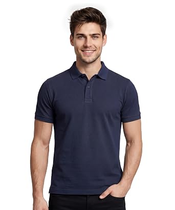 AWG ALL WEATHER GEAR 100% Cotton Polo T Shirt for Men | Soft & Breathable Fabric | Regular Fit | Half Sleeve Polo Collar T Shirt | Casual & Office Wear | Comfortable & Durable Mens Polo T Shirt