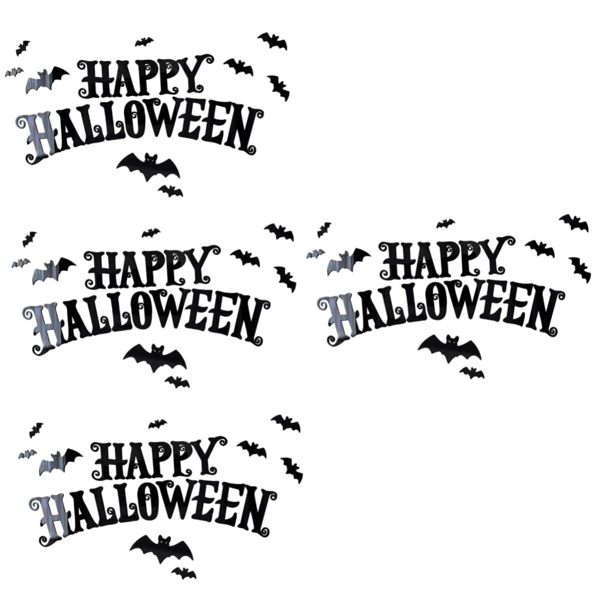 TOPBATHY 4 Set Di Decorazioni Di Halloween Pipistrelli Decorazione Di Pipistrelli Di Halloween Decalcomania Da Parete Decorazione Adesivi Per Decorazioni Festive Per La Casa