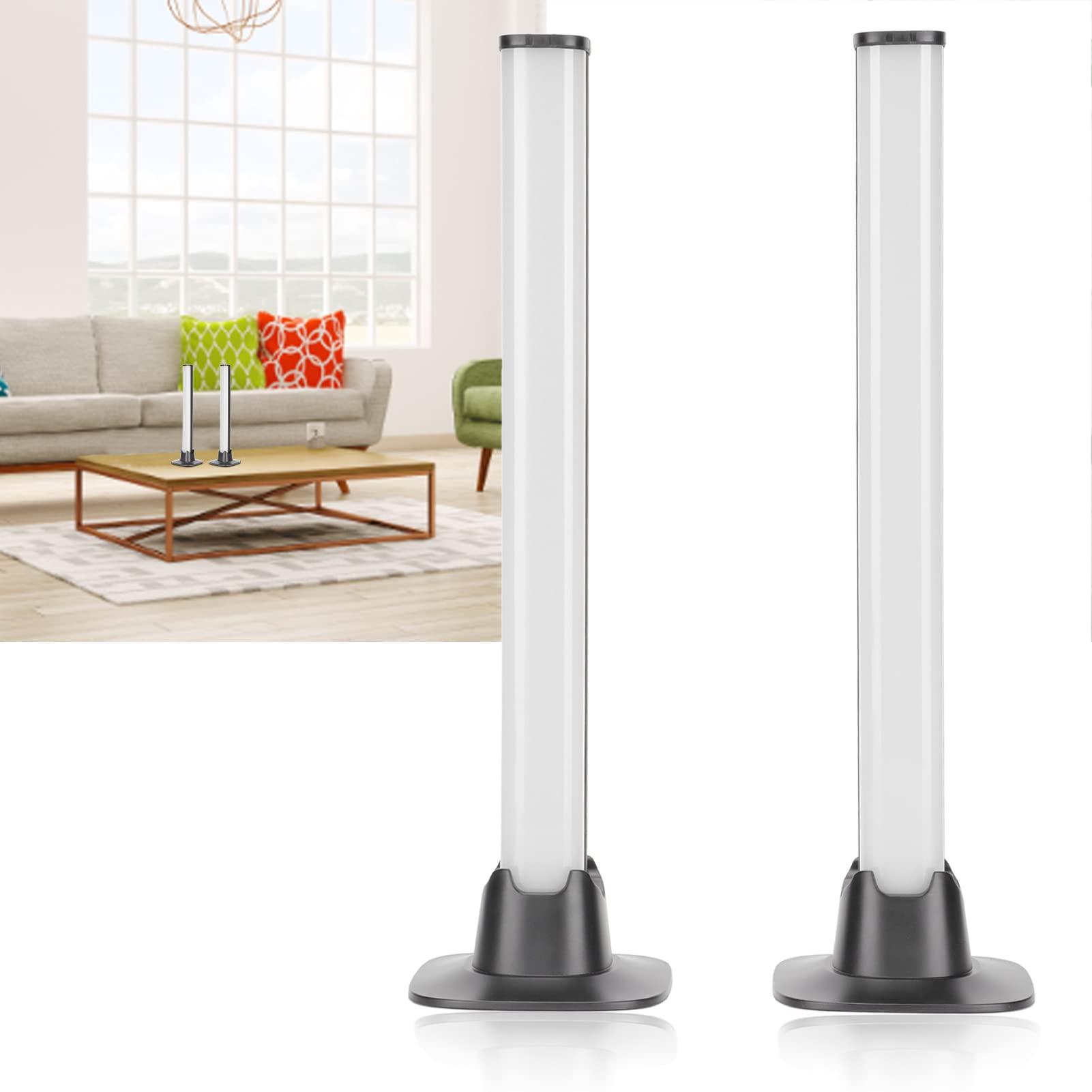 Barra Luminosa a LED Intelligente da 2 Pezzi, Barra Luminosa RGB a 19 modalità LED Intelligente, Controllo App, Barra Luminosa da Gioco con Funzione di Temporizzazione per Soggiorno