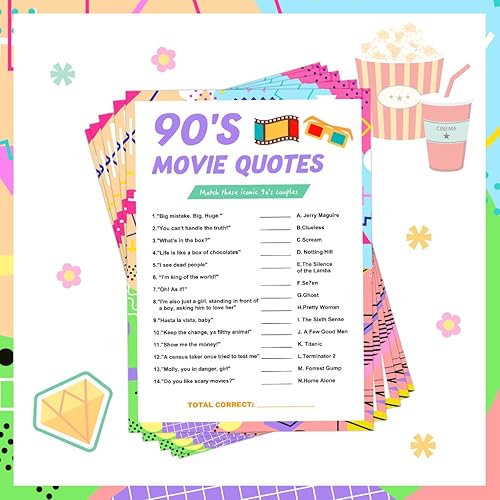 Miniatura 3 de BirDerr - Juegos de fiesta de cumpleaños, recuerdos de fiesta de los años 90 para adultos, juegos de fiesta de los años 90 para niños y adultos,