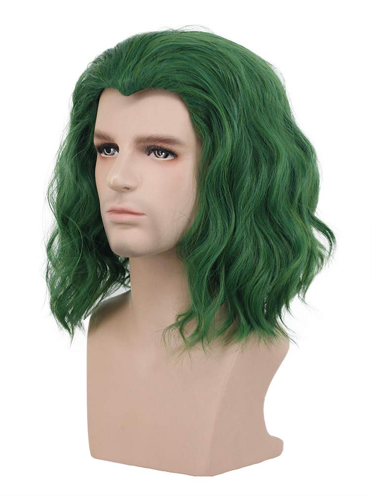 Joker Cosplay Wigs Green Karlery Adult Men Dark Green Joker Wig
