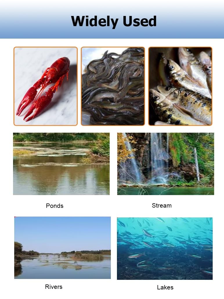 2 Juegos de trampas for camarones y cangrejos de 7,9 a 52,5 pies de Largo, trampas for Peces, Red de Pesca, Captura automáticamente más Peces fácilmente
