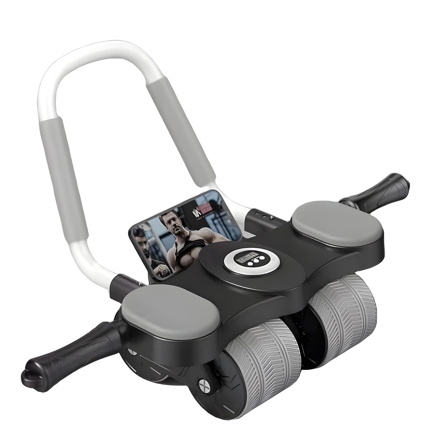 Bellveen New Abs Roller for Men & Women Professional Ab Roller Automatic Rebound With Elbow Support,Timer, Mobile Holder,4 Wheels Ab Roller with 2 Elbow Support | Multicolor-image-25