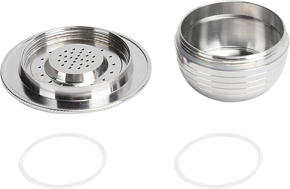 Reusable Coffee Pod Filters for BIALETTI 3A-C273E, Stainless Steel Coffee Capsule Cups, Refillable Coffee Capsule Kit with Spoon Brush Gaskets