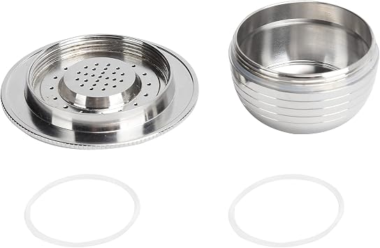 Reusable Coffee Pod Filters for BIALETTI 3A-C273E, Stainless Steel Coffee Capsule Cups, Refillable Coffee Capsule Kit with Spoon Brush Gaskets