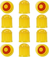 Vista 6 de La versión mejorada tiene tapas de vástago de válvula de neumático con anillo de sellado (12 piezas, negro)