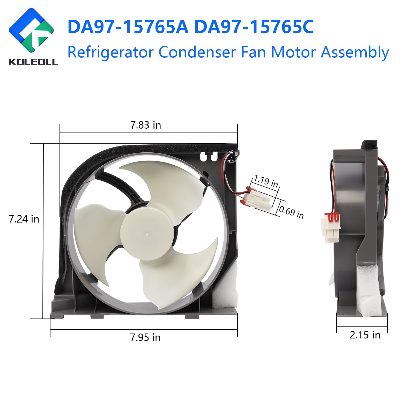 アン Amazon.com: KOLEOLL DA97-15765A DA97-15765C Refrigerator Condenser