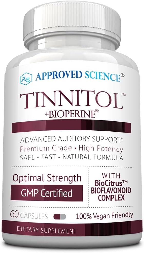 Tinnitol - Tinnitus Support Supplement - Ease Ringing in The Ears - Boost Inner Ear Health - 60 Capsules - Made in The USA
